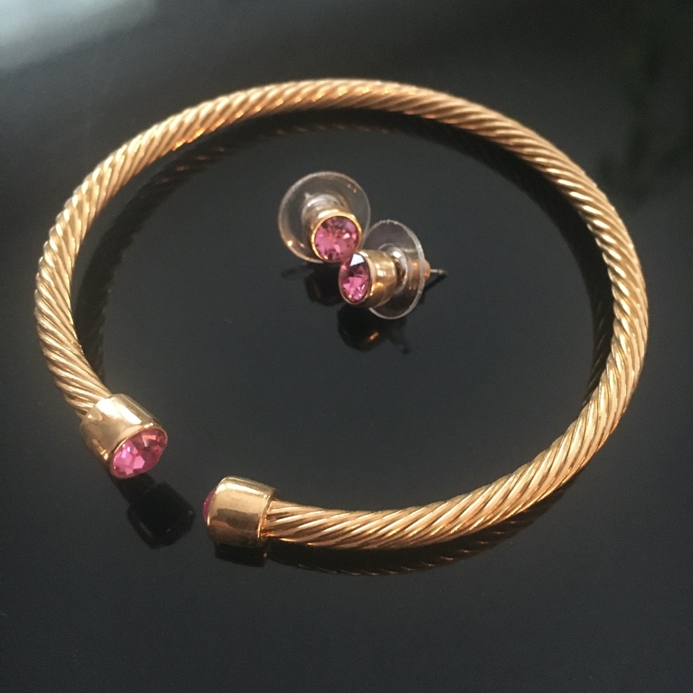 Swarovski Bracelet and Earrings